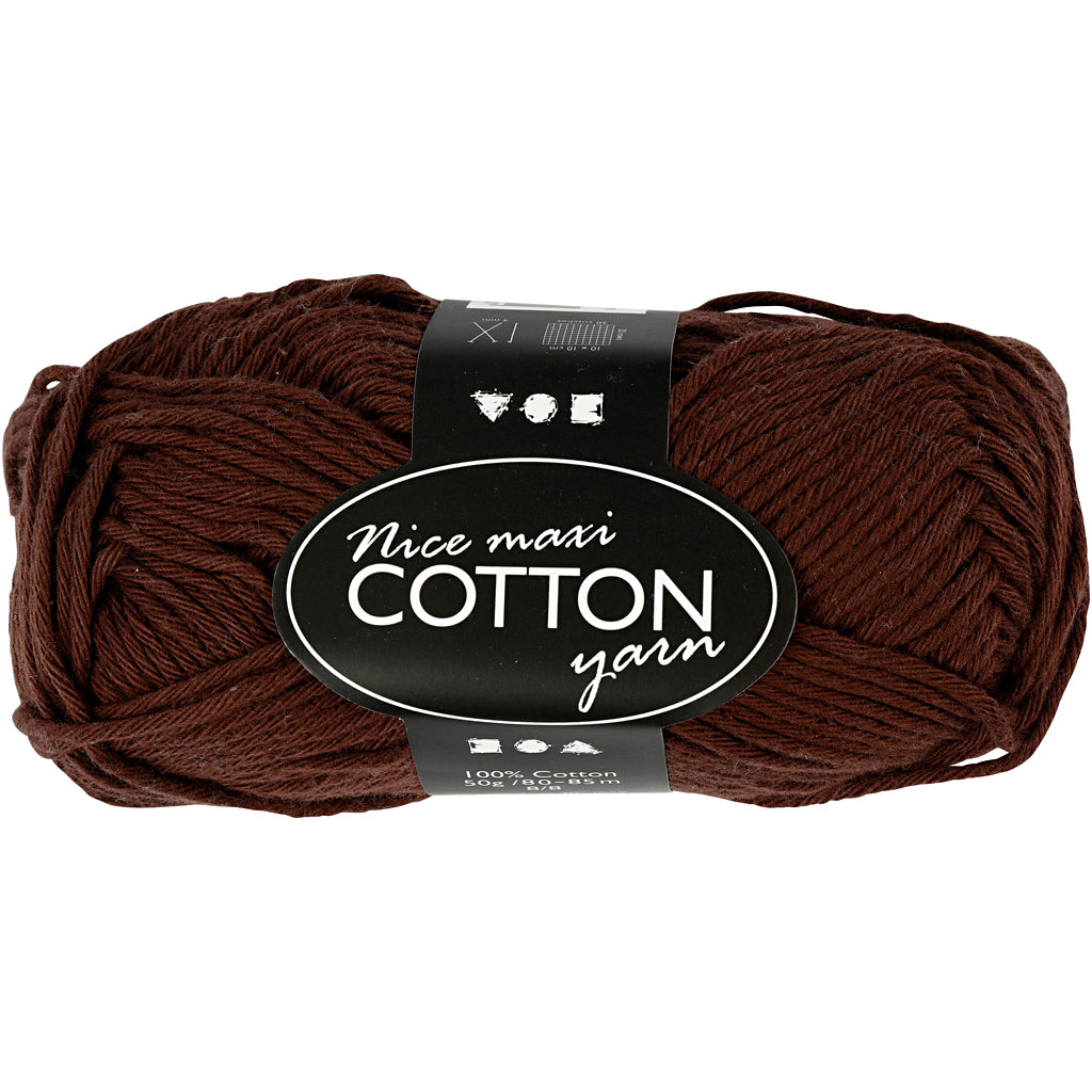 Creative Cotton Yarn, no. 8/8, L: 80-85 M, maxi, 50 g Balls - Various Colours