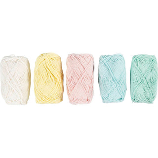 Cotton yarn, no. 8/4, L: 5x50 M - 5x20g pack