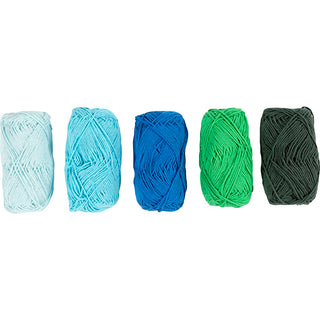 Cotton yarn, no. 8/4, L: 5x50 M - 5x20g pack