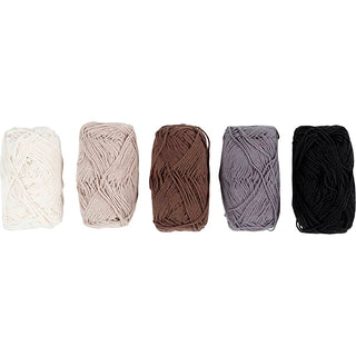 Cotton yarn, no. 8/4, L: 5x50 M - 5x20g pack