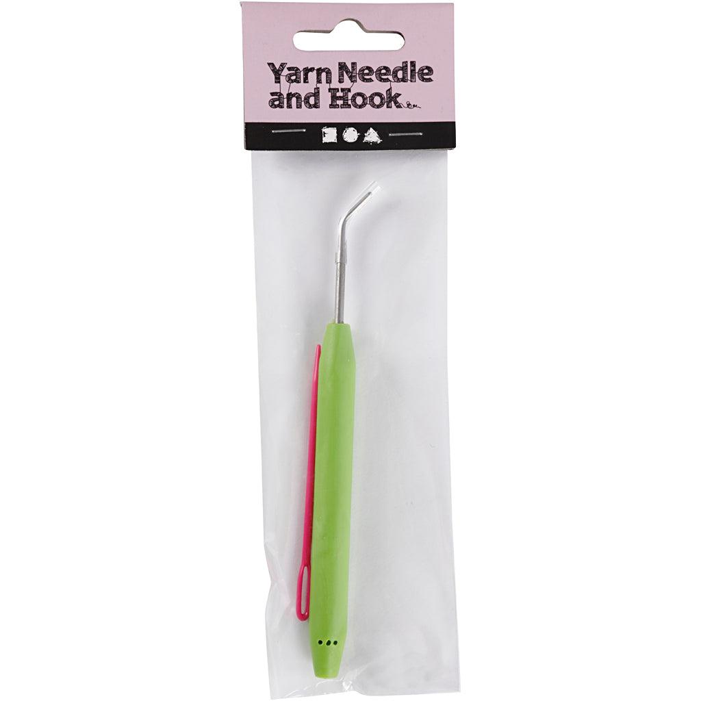 Yarn needle and hook, 2 pc/ 1 pack