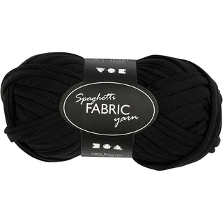 Spaghetti Yarn -35M, 100g Ball - Black