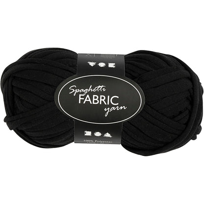 Spaghetti Yarn -35M, 100g Ball - Black
