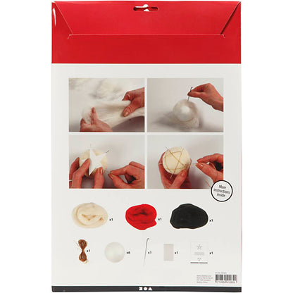 Christmas baubles, dia. 6 cm, 6 pc/ 1 pack