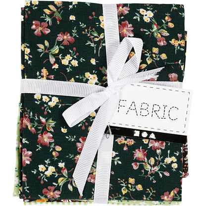 Patchwork Fabric, size 45x55 cm, 100 g, green, 4 pc/ 1 bundle