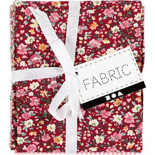 Patchwork Fabric, size 45x55 cm, 100 g, rose, 4 pc/ 1 bundle