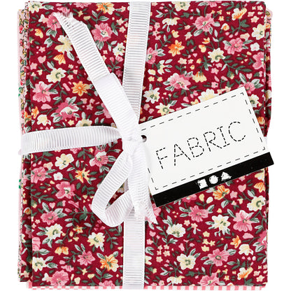 Patchwork Fabric, size 45x55 cm, 100 g, rose, 4 pc/ 1 bundle