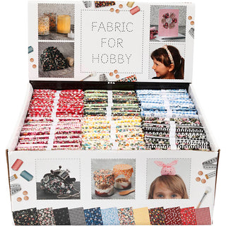 Patchwork Fabric, size 45x55 cm, 100 g, assorted colours, 48 bundle/ 1 pack