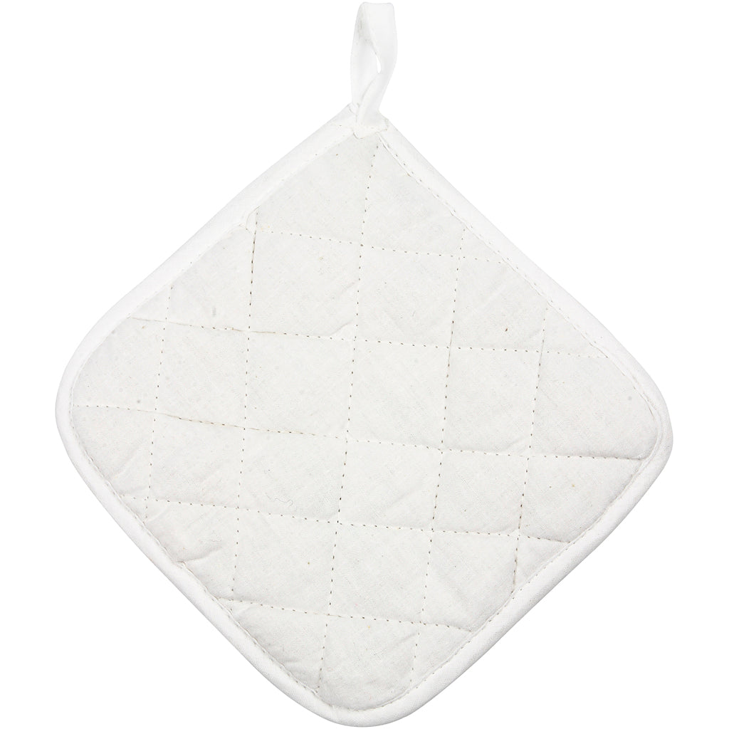 Pot Holders, size 20x20 cm, 145 g, white, 2 pc