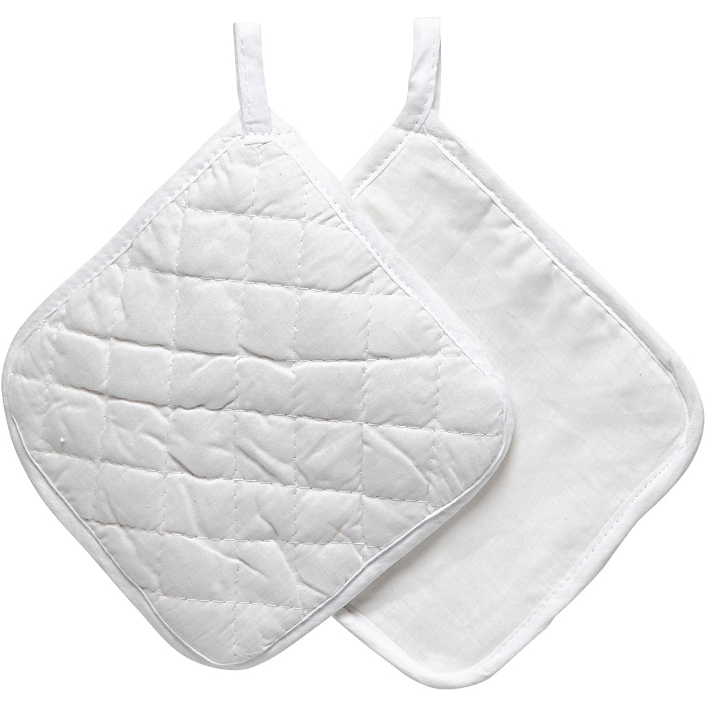 Pot Holders, size 20x20 cm, 145 g, white, 4 pc/ 1 pack