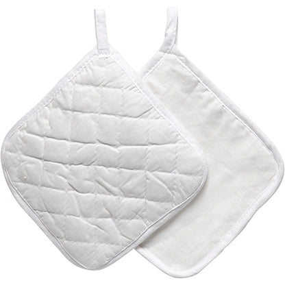 Pot Holders, size 20x20 cm, 145 g, white, 4 pc/ 1 pack