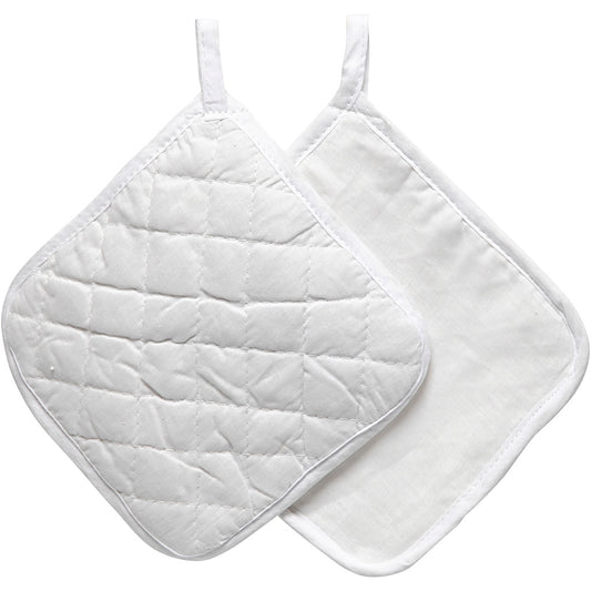 Pot Holders, size 20x20 cm, 145 g, white, 4 pc/ 1 pack