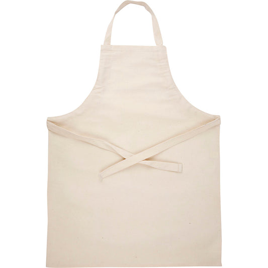 Apron, L: 70 cm, W: 55 cm, size 7-12 years, 210 g, light natural, 1 pc