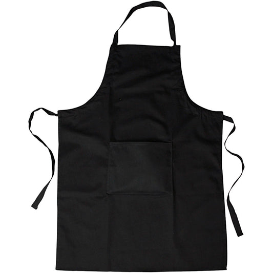 Apron, L: 89 cm, W: 66 cm, size M-XL cm, 210 g, black, 1 pc