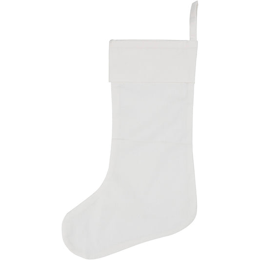 Christmas Stocking, H: 40 cm, W: 26 cm, 210 g, white, 1 pc