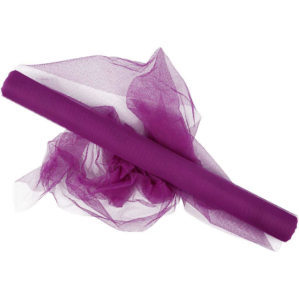 Tulle, W: 50 cm 5m Rolls Various Colours