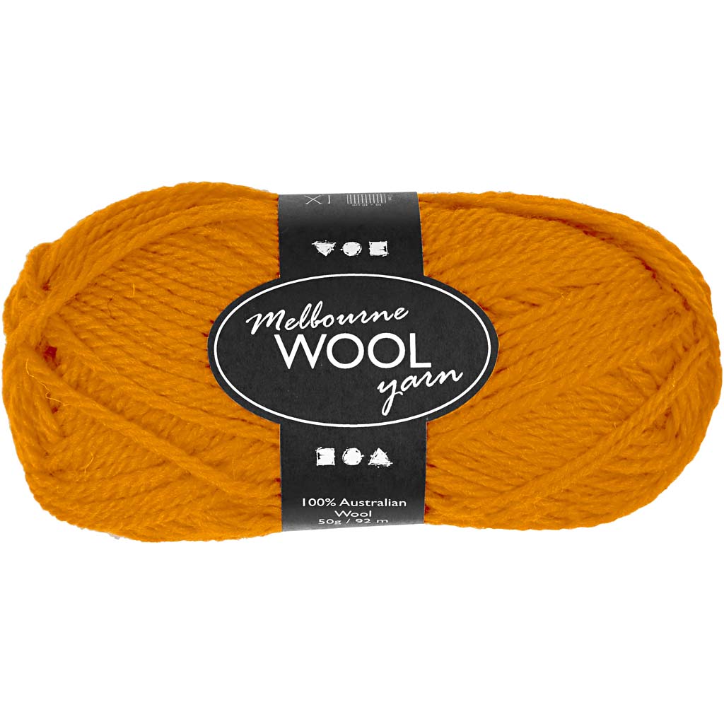 Melbourne Wool Yarn, L: 92 M, 50g Balls