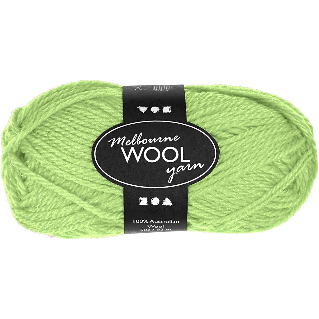 Melbourne Wool Yarn, L: 92 M, 50g Balls
