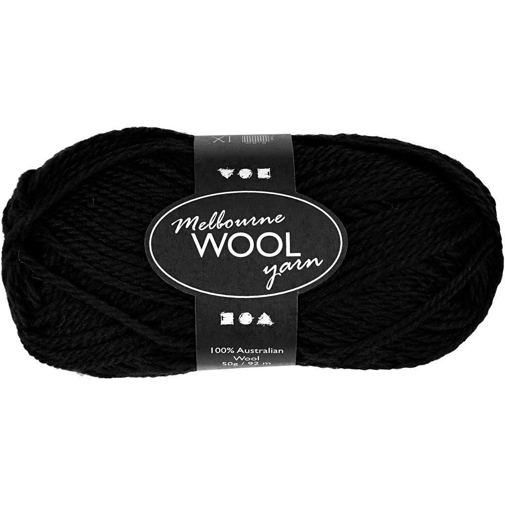 Melbourne Wool Yarn, L: 92 M, 50g Balls