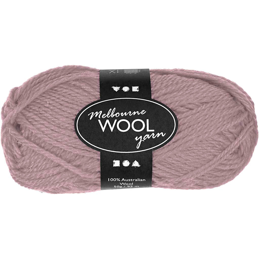 Melbourne Wool Yarn, L: 92 M, 50g Balls