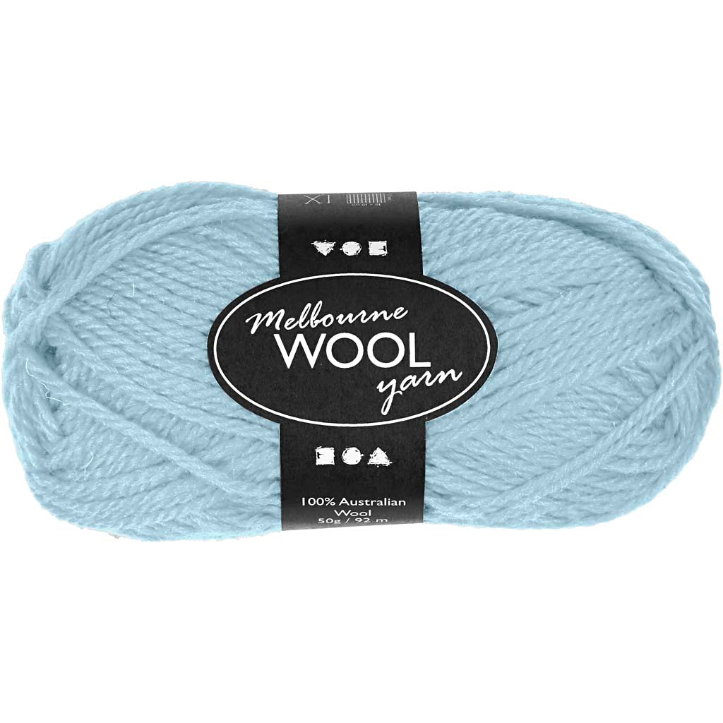Melbourne Wool Yarn, L: 92 M, 50g Balls