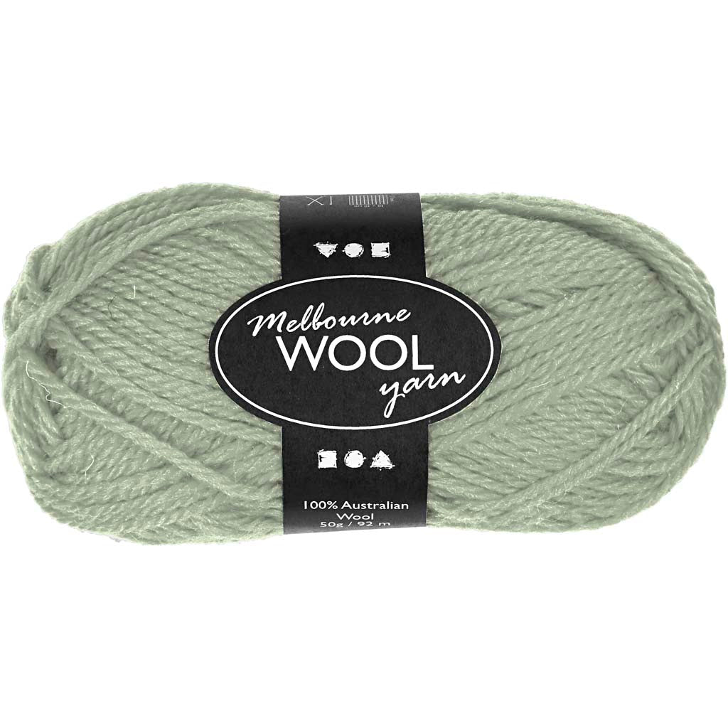Melbourne Wool Yarn, L: 92 M, 50g Balls