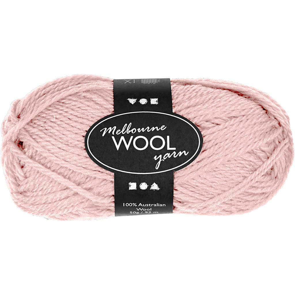 Melbourne Wool Yarn, L: 92 M, 50g Balls