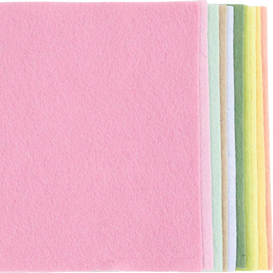Craft felt, A4, sheet 210x297 mm, thickness 2 mm, pastel colours, 10 pc/ 1 pack
