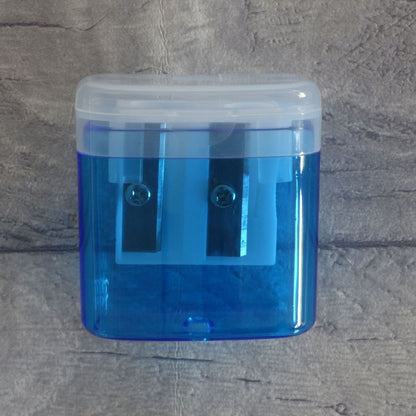 Pencil Sharpener Double Hole Blue