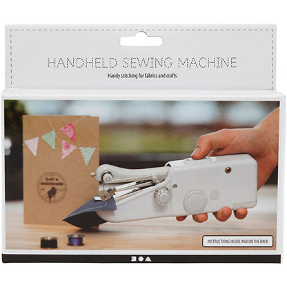 Handheld sewing machine, H: 6,7 cm, L: 20,5 cm, W: 3,5 cm, white, 1 pc