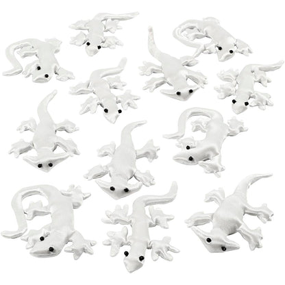 Fabric Creepy-Crawly, size 10-14 cm, white, 12 pc/ 1 pack
