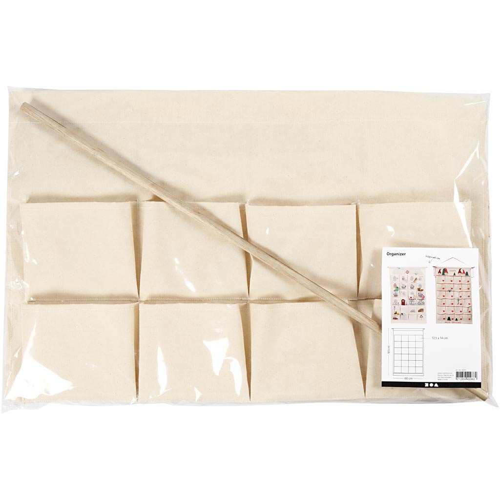 Hanging Organiser, H: 93 cm, W: 60 cm, light natural, 1 pc