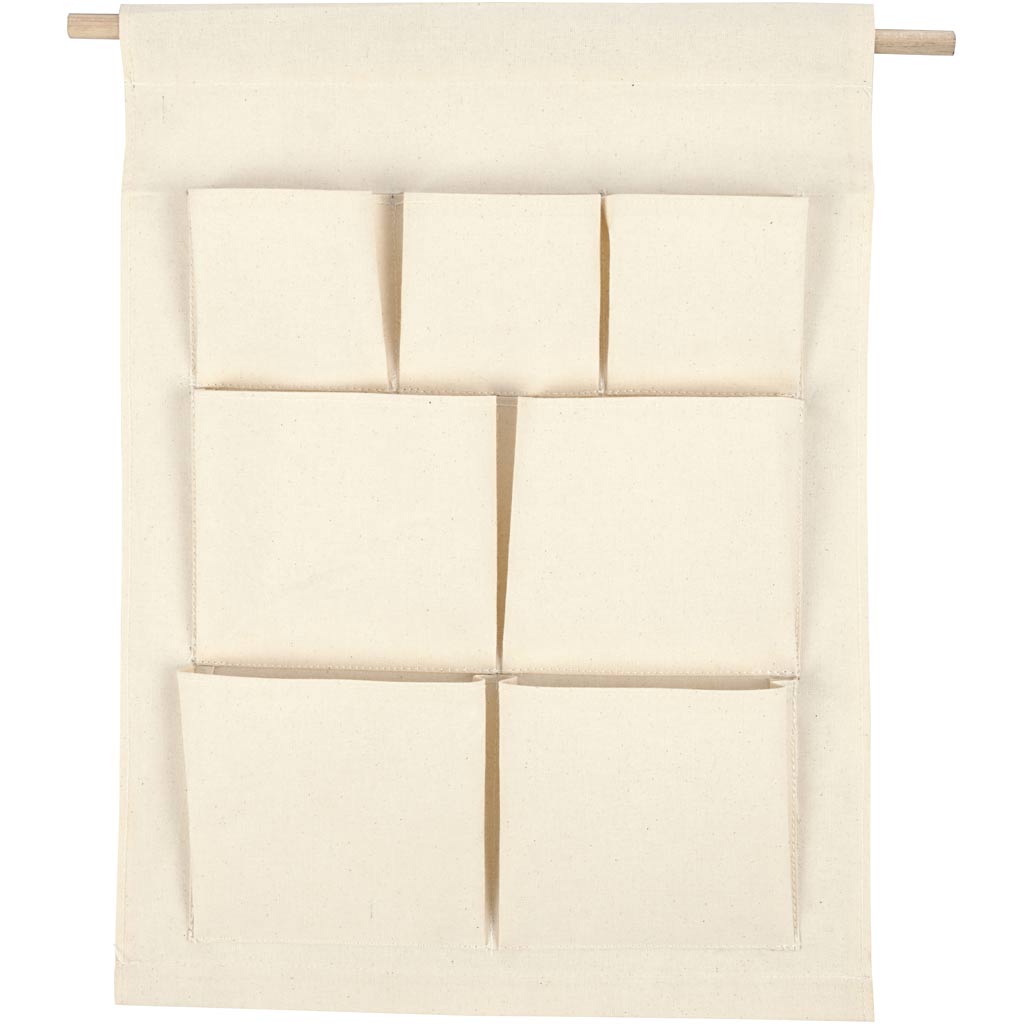 Hanging Organiser, H: 46 cm, W: 34 cm, light natural, 1 pc