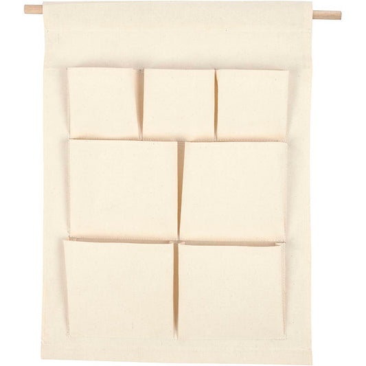 Hanging Organiser, H: 46 cm, W: 34 cm, light natural, 1 pc