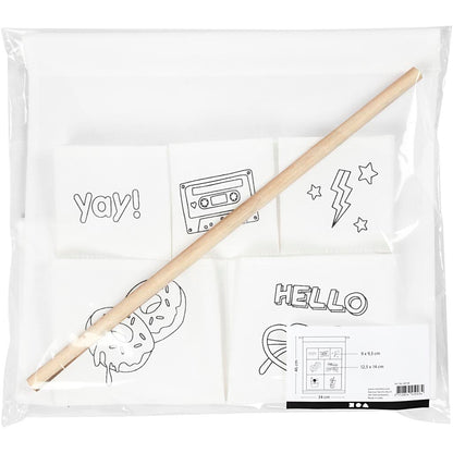 Hanging Organiser, H: 46 cm, W: 34 cm, 145 g, white, 1 pc