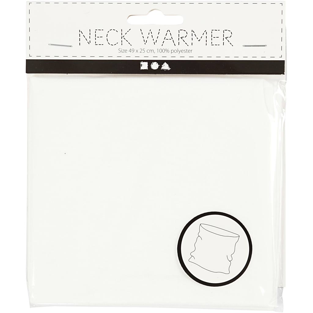 Neck warmer, size 49x25 cm, off-white, 1 pc