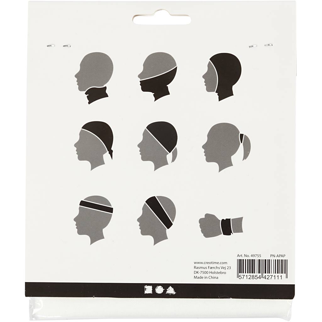Neck warmer, size 49x25 cm, off-white, 1 pc