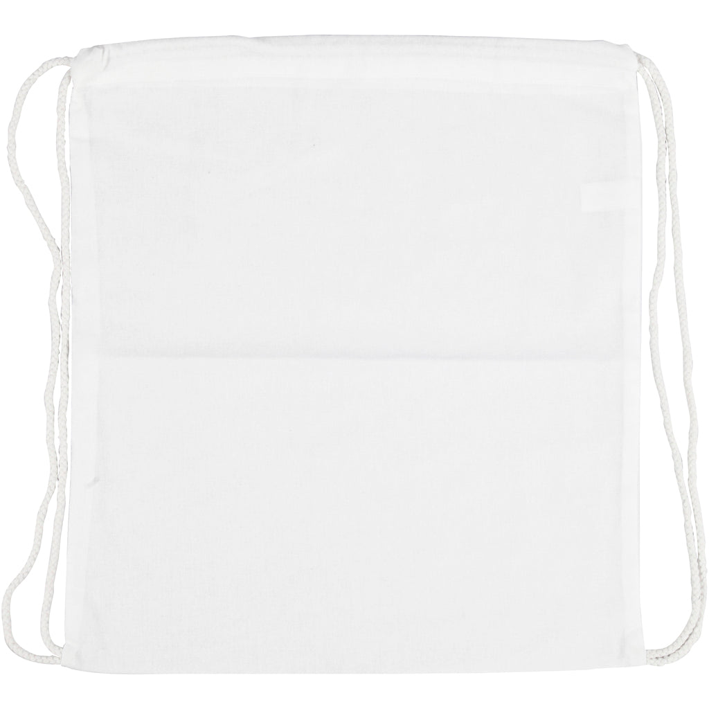 Drawstring bag, size 37x41 cm, 130 g, white, 1 pc