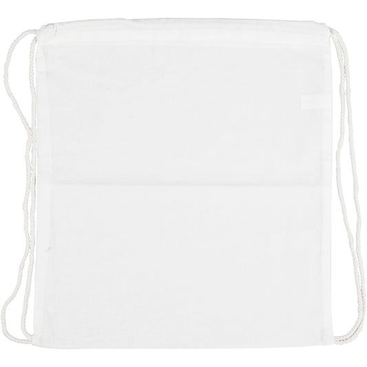 Drawstring bag, size 37x41 cm, 130 g, white, 1 pc