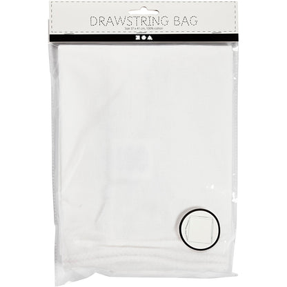 Drawstring bag, size 37x41 cm, 130 g, white, 1 pc