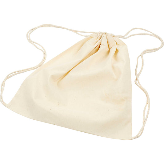 Drawstring bag, size 37x41 cm, 115 g, light natural, 3 pc-