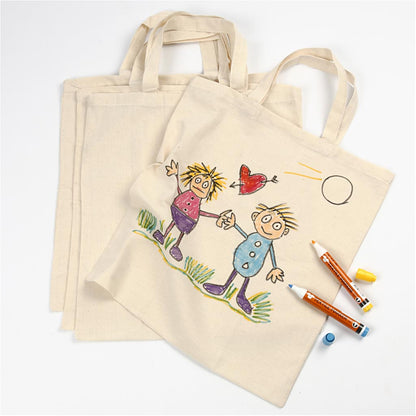 Tote Bag, size 38x42 cm, 145 g, light natural, 5 pc/ 1 pack