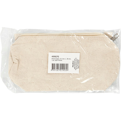 Pencil Case, L: 20 cm, dia. 6 cm, 300 g, light natural, 1 pc