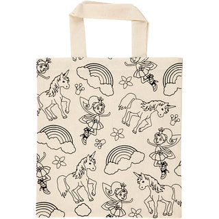 Tote bag, unicorn, size 27,5x30 cm, 135 g, light natural, 1 pc