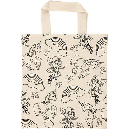 Tote bag, unicorn, size 27,5x30 cm, 135 g, light natural, 1 pc