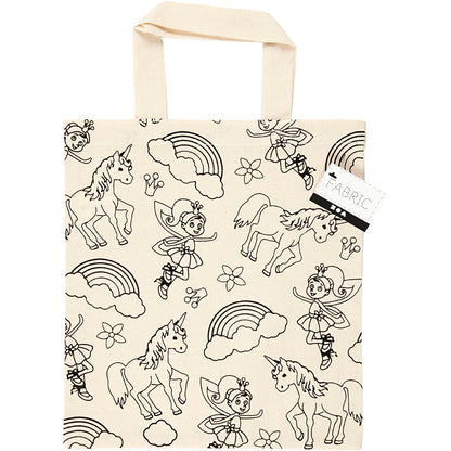 Tote bag, unicorn, size 27,5x30 cm, 135 g, light natural, 1 pc
