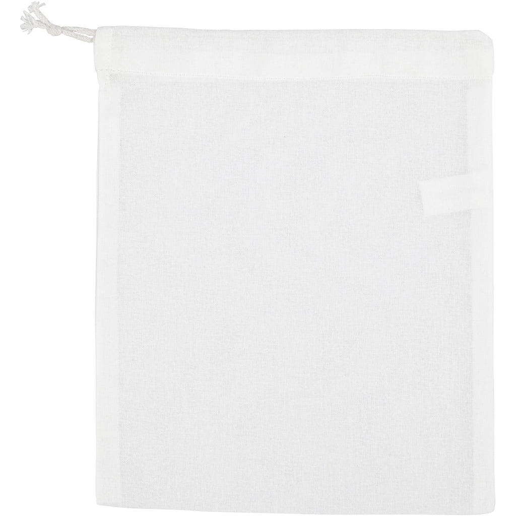 Cloth bag, size 21x25 cm, 130 g, white, 1 pc