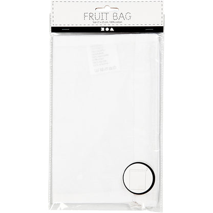 Cloth bag, size 21x25 cm, 130 g, white, 1 pc