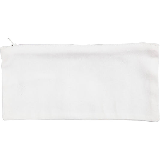 Cotton Pencil Case, size 11x23 cm, 210 g, white, 1 pc