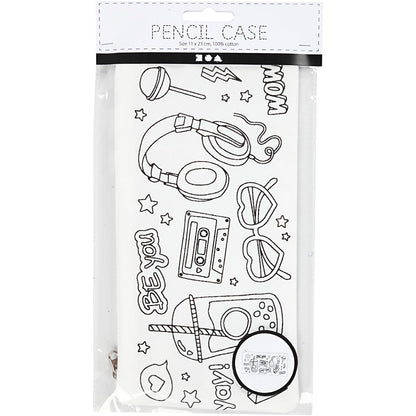 Pencil case, size 11x23 cm, 210 g, white, 1 pc
